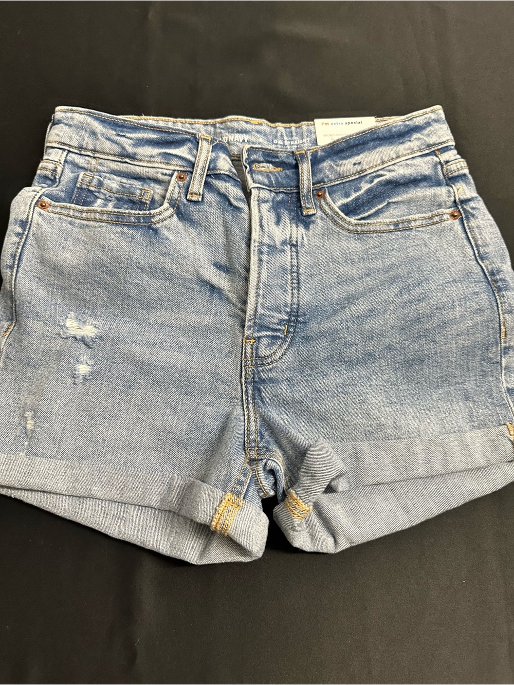 Old Navy Light Wash Rolled-Hem Denim Shorts